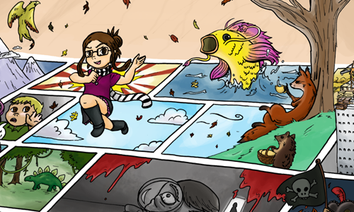 A fun self-portrait inspired by my love of the sequential arts