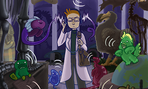 Maker Faire Poster detail for the audio game Stupid Creatures by Two Big Ears