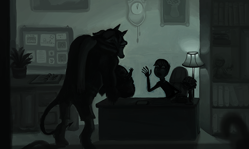 Give away - A digital painting for a class on visual storytelling